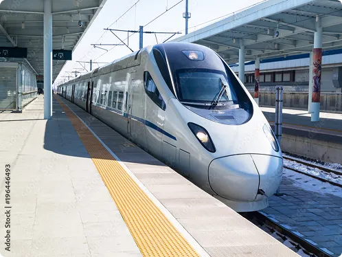 受託試験・振動計測解析サービス概要ページ適用分野ホームに停車している電車